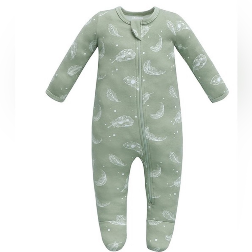 OWLIVIA Organic Cotton Footed Sleep and Play- 0-3M